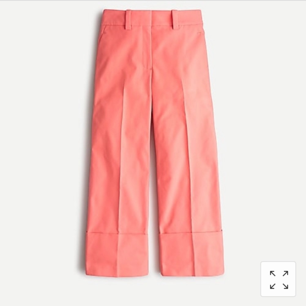 Cropped wide-leg pant in chino